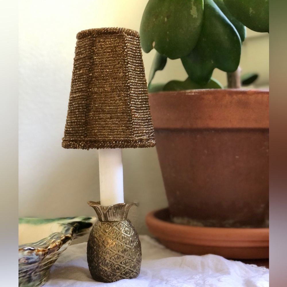 Vintage Brass Pineapple Mini Lamp